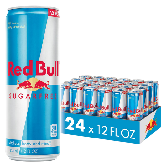 Red Bull Sugar Free Energy Drink 24pk 12oz Can- XL