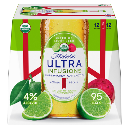 Michelob Ultra Infusions Lime & Prickly Pear Cactus 12pk 12oz Btl