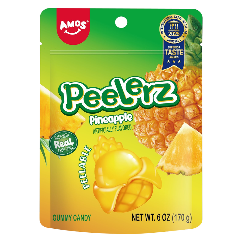Amos Peelerz Gummy Pineapple, 6 oz