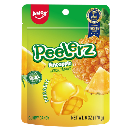 Amos Peelerz Gummy Pineapple, 6 oz