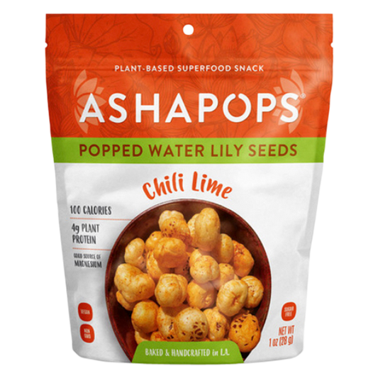 AshaPops Popped Water Lily Seeds Chili Lime 1oz