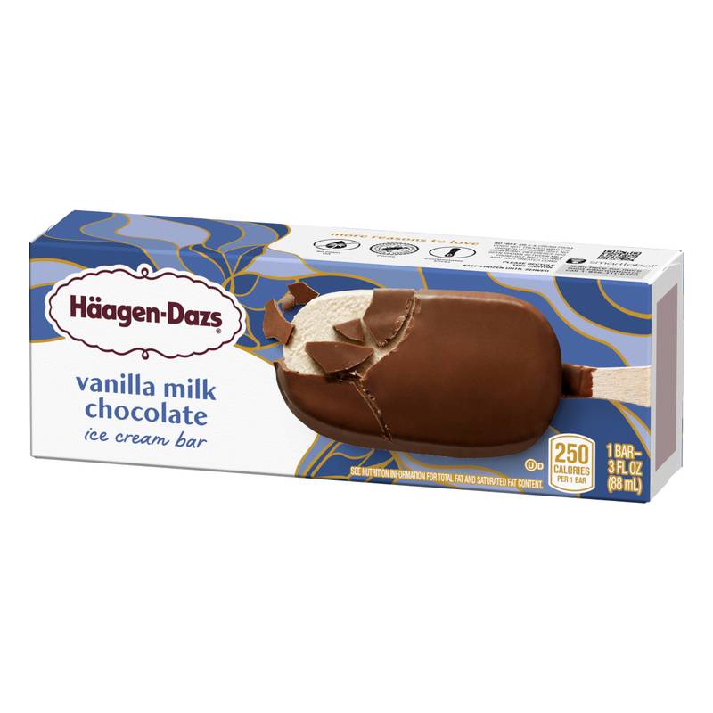 Haagen-Dazs Vanilla Milk Chocolate Bar 3oz