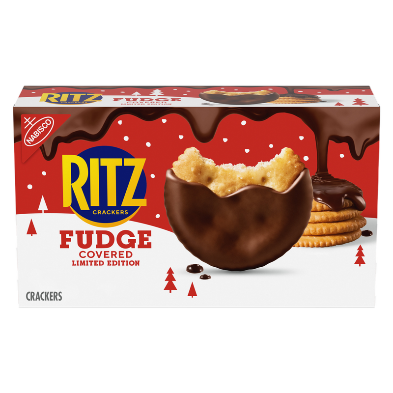 RITZ Fudge Covered Holiday Crackers, Limited Edition, 7.8 oz