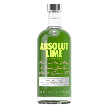 Absolut Lime Vodka 750ml (80 Proof)