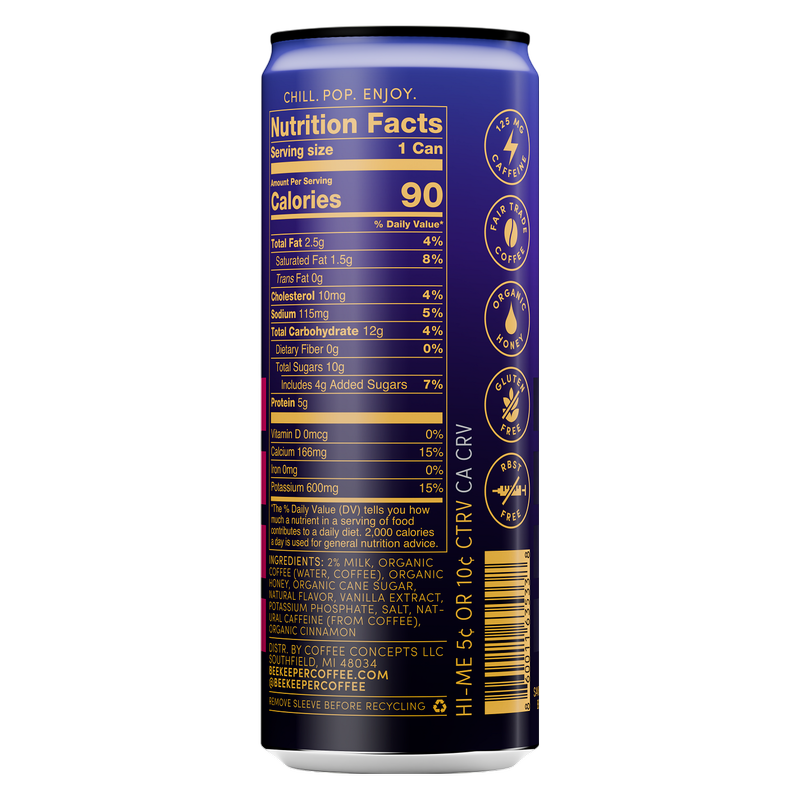 Beekeeper Coffee Horchata Cold Brew 8oz Can