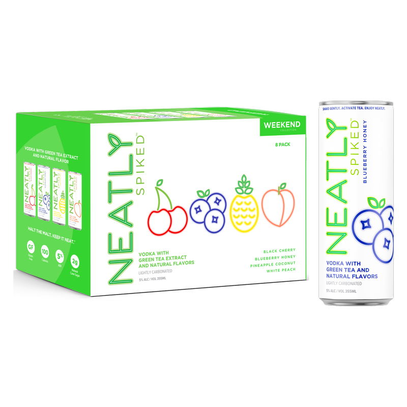 Neatly Spiked Vodka Green Tea Seltzer Variety 8pk 12oz Cans 5.0% ABV