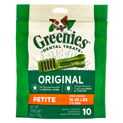 Greenies Original Dental Dog Treats Petite 10ct 6oz Bag