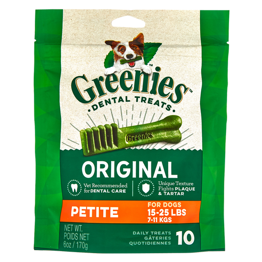 Greenies Original Dental Dog Treats Petite 10ct 6oz Bag
