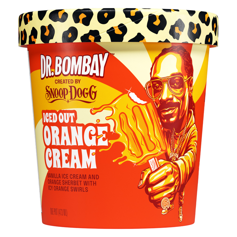 Dr. Bombay Iced Out Orange Cream Ice Cream Pint, 16 fl oz