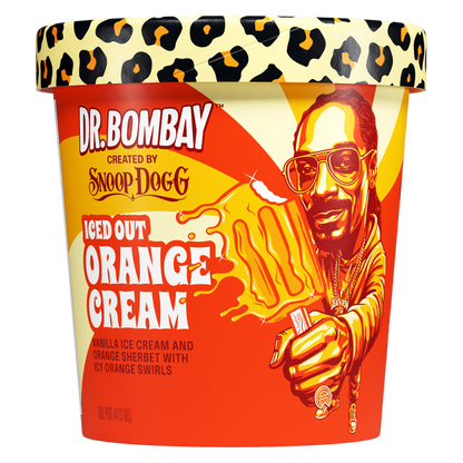 Dr. Bombay Iced Out Orange Cream Ice Cream Pint, 16 fl oz