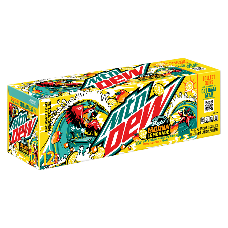 Mountain Dew Baja Laguna Lemonade 12oz 12pk