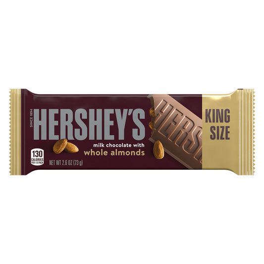 Hershey's Milk Chocolate with Almonds Bar King Size 2.6oz