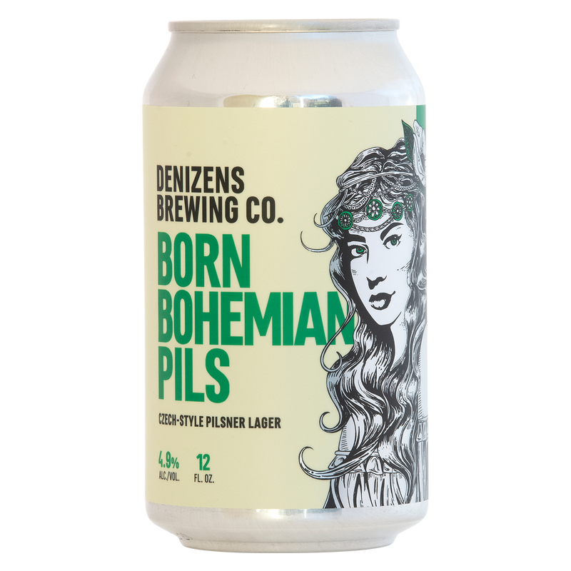 Denizens Born Bohemian Pilsner 6pk 12oz Can 4.9% ABV