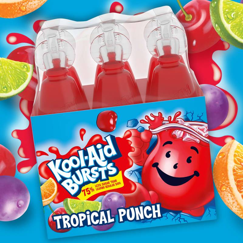 Kool Aid Bursts Tropical Punch Juice 6pk 6.75oz Btl