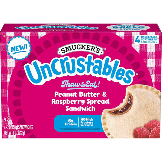 Smucker Frozen Uncrustables PB & Raspberry Sandwich 4ct
