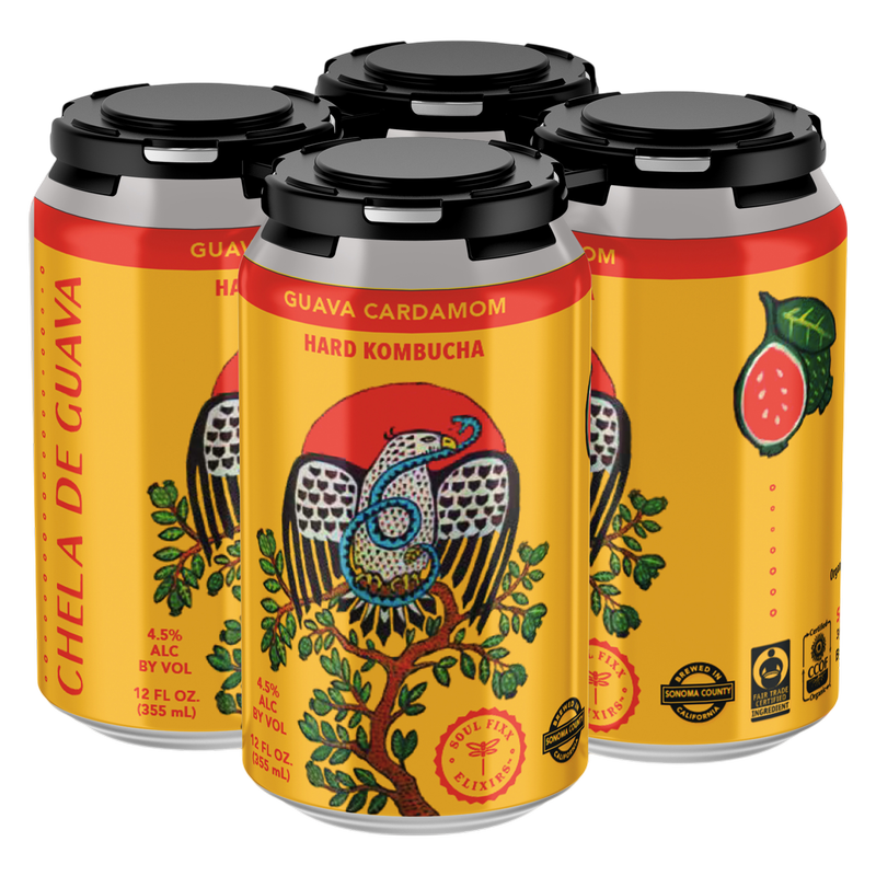 Soul Fixx Elixirs Chela De Guava Hard Kombucha (4PKC 12 OZ)