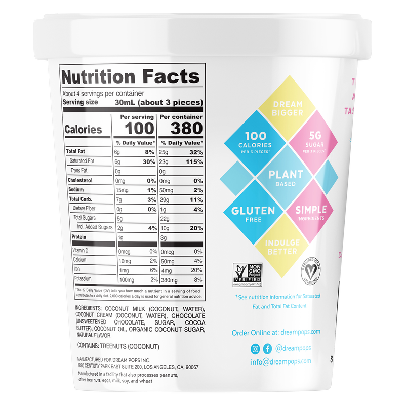 Dream Pops Birthday Cake Dream Non-Dairy Bites 4oz