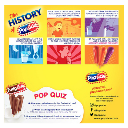 Popsicle Original Fudgsicle No Sugar Added Fudge Pops 18ct