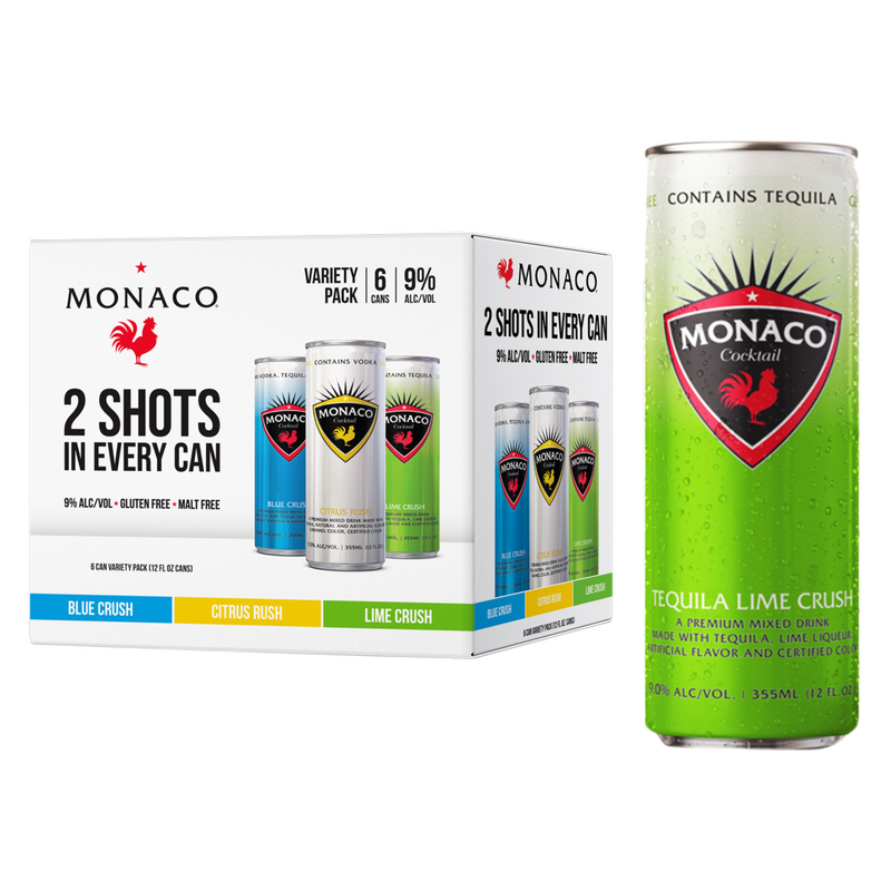 Monaco Cocktails Variety 6pk 355ml Can 9% ABV