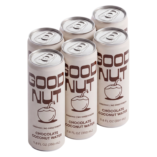Good Nut Premium Organic Chocolate Coconut Water 11.8oz Can, DC 6 pack