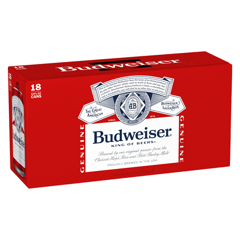 Budweiser 18pk 12oz Can 5.0% ABV
