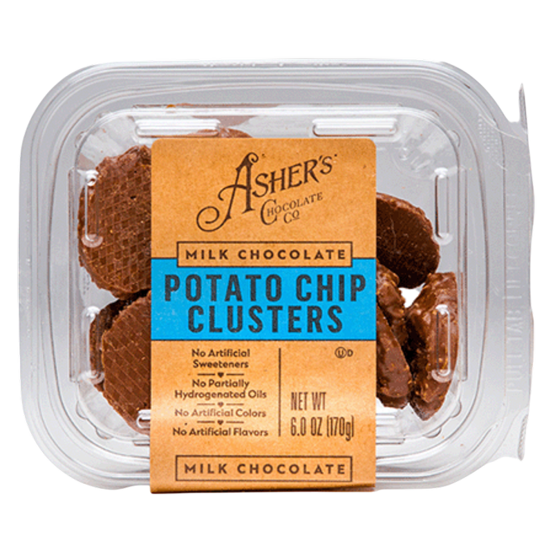 Asher's Milk Chocolate Potato Chip Clusters, 6oz