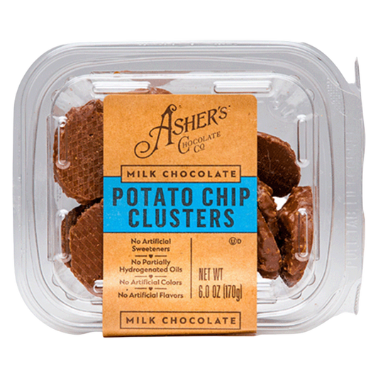 Asher's Milk Chocolate Potato Chip Clusters, 6oz