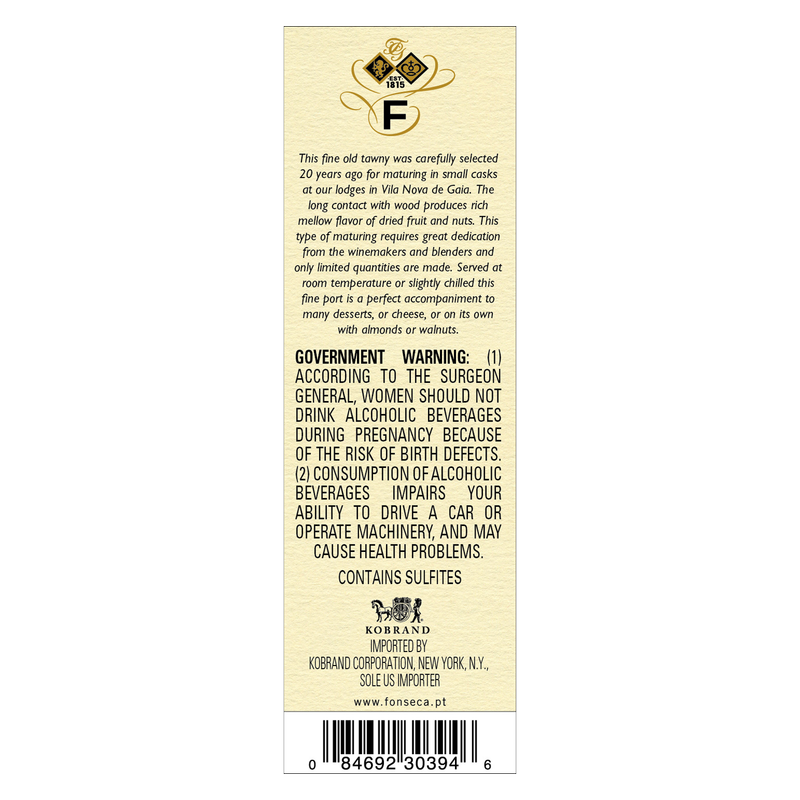 Fonseca 20 Year Old Tawny Port 750ml