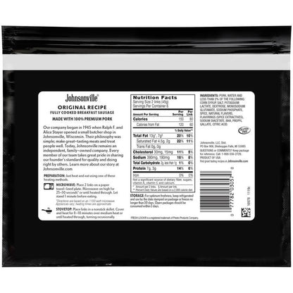Johnsonville Fully Cooked Original Breakfast Sausage - 12ct