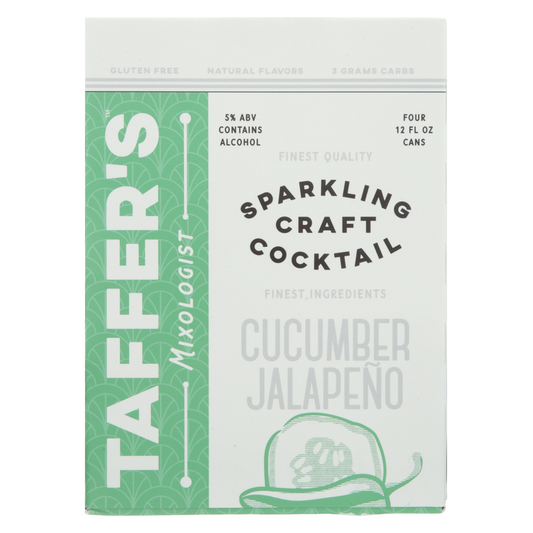 Taffer's Cucumber Jalapeno Sparkling Craft Cocktail 4pk 12oz Can 5.0% ABV