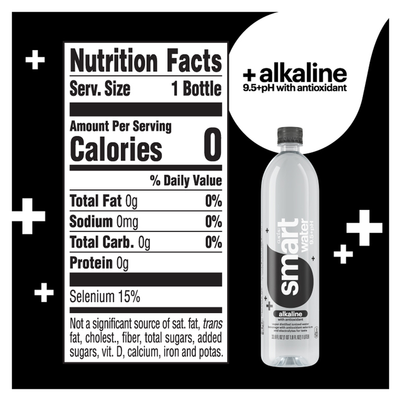Smartwater Alkaline + Antioxidant 1L Btl
