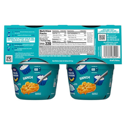Kraft Ranch Mac & Cheese Cups, 4 ct