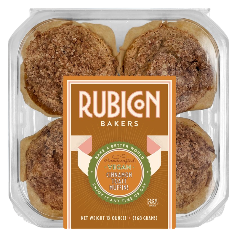 Rubicon Bakers Vegan Cinnamon Toast Muffins, 13 oz