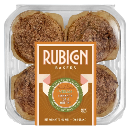 Rubicon Bakers Vegan Cinnamon Toast Muffins, 13 oz