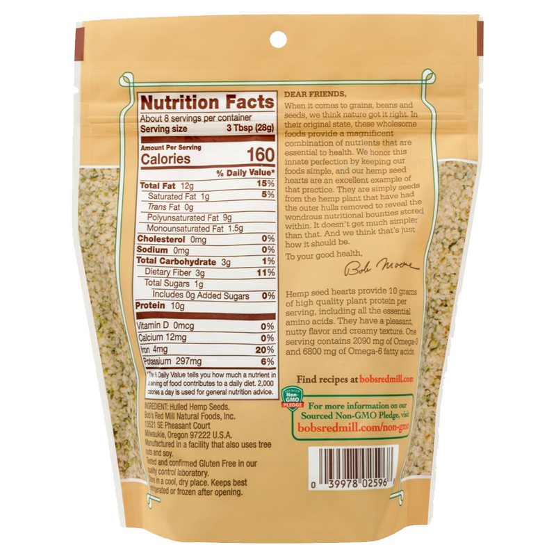 Bob's Red Mill Premium Hulled Hemp Seed Hearts 8oz