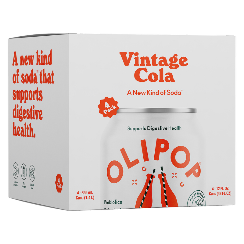 Olipop Vintage Cola 4pk 12oz Can- XL