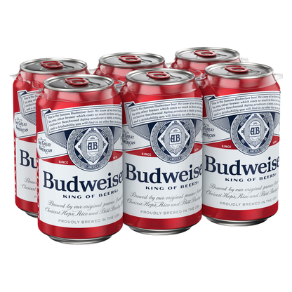 Budweiser 6pk 12oz Can 5% ABV