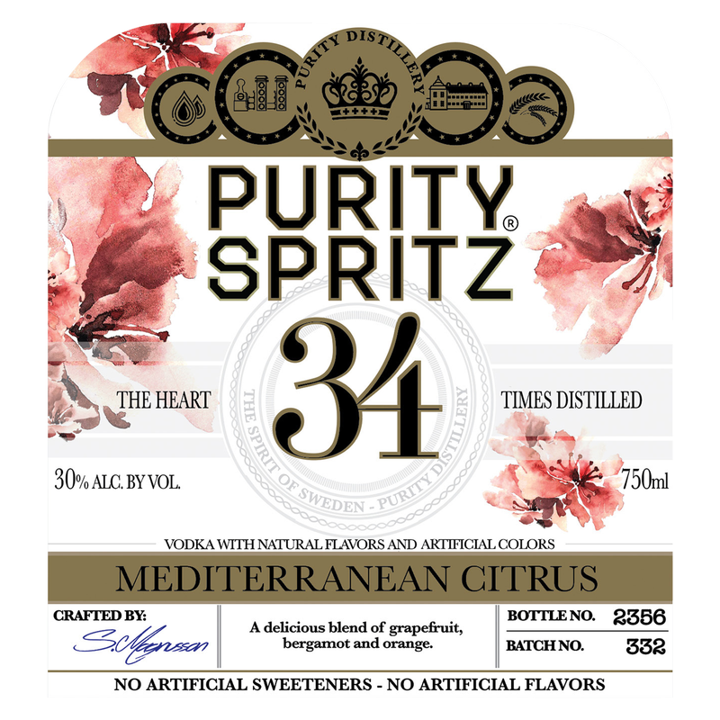 Purity Vodka Spritz Mediterranean Citrus 750ml