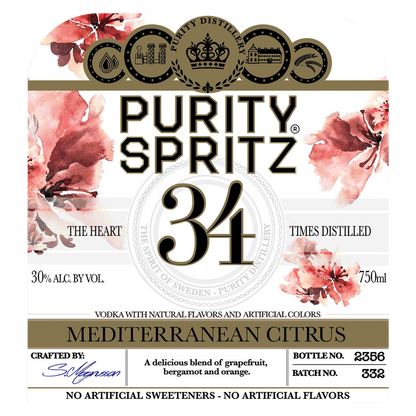 Purity Vodka Spritz Mediterranean Citrus 750ml