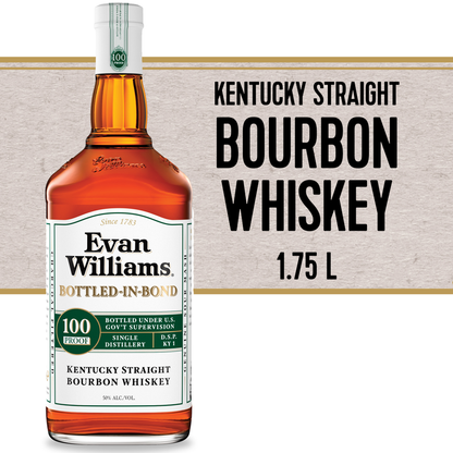 Evan Williams White Label Bourbon BIB 100pf 1.75L