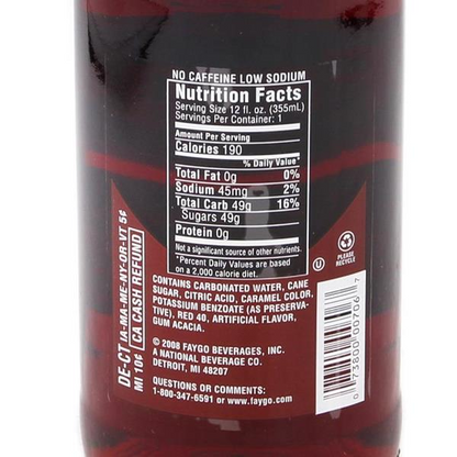 Faygo Rock N Rye 12oz Btl