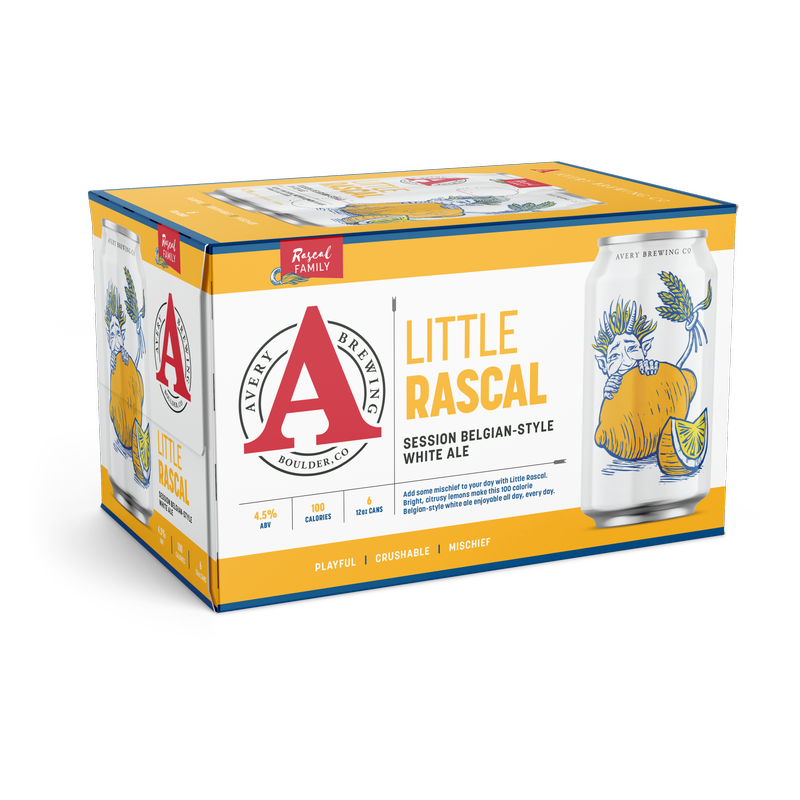 Avery Little Rascal Belgian White Ale 6pk 12oz Can 4.5% ABV