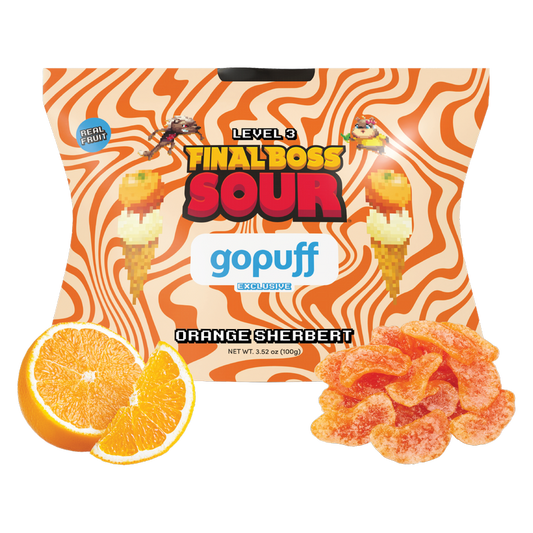 Final Boss Level 3 x Gopuff Exclusive Sour Orange Sherbert, 3.52oz
