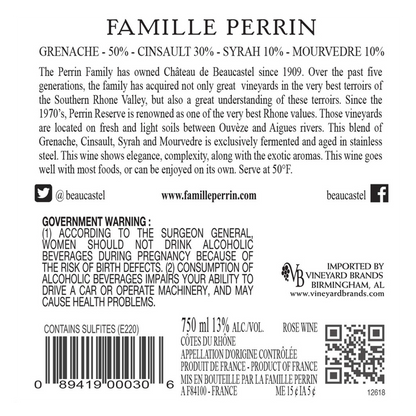 Perrin Cotes-du-Rhone Rose Reserve 750ml