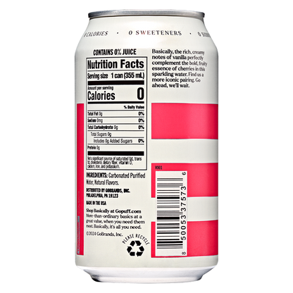 Basically Cherry Vanilla Sparkling Water 8pk 12oz Cans
