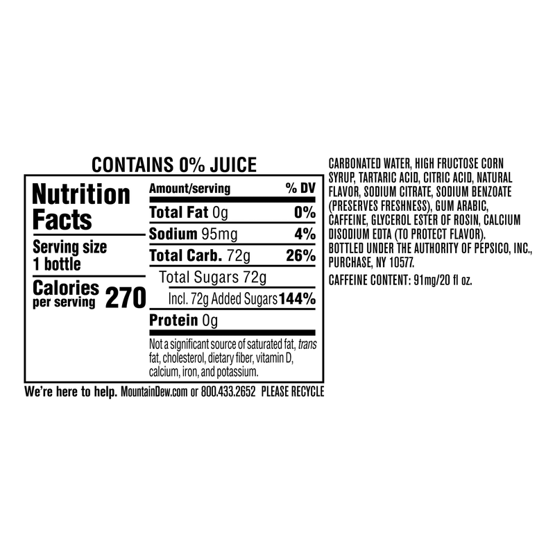 Mountain Dew VooDew 2022 Limited Edition 20oz Btl