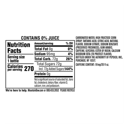 Mountain Dew VooDew 2022 Limited Edition 20oz Btl