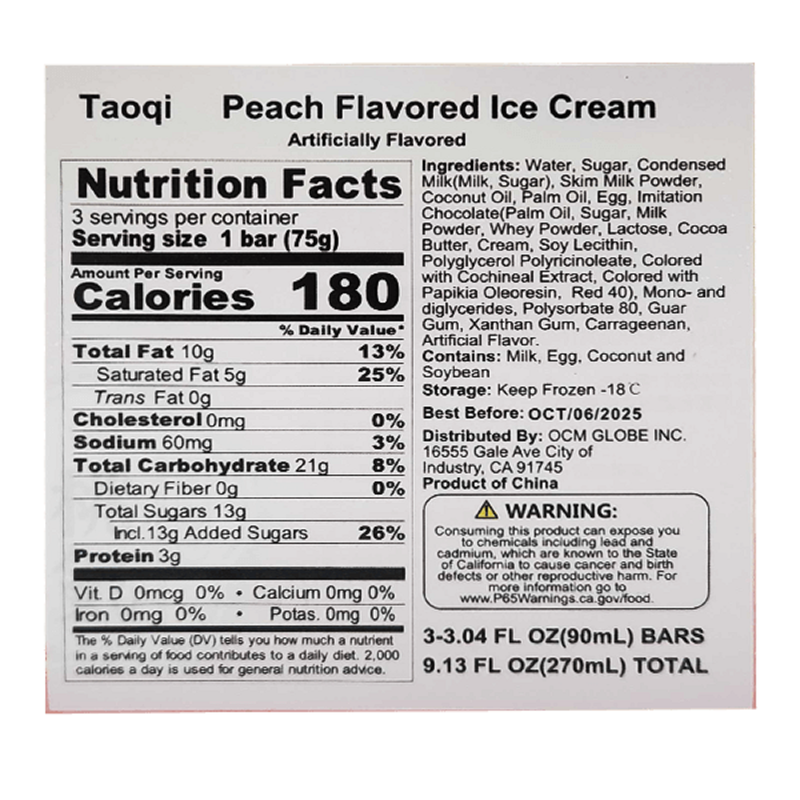 Propitious Peach Ice Cream 3ct