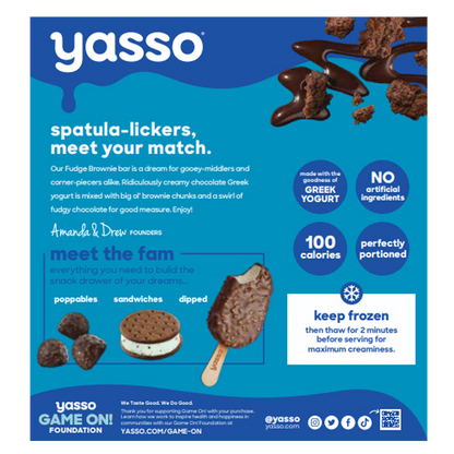 Yasso Greek Yogurt Fudge Brownie Bar 4ct