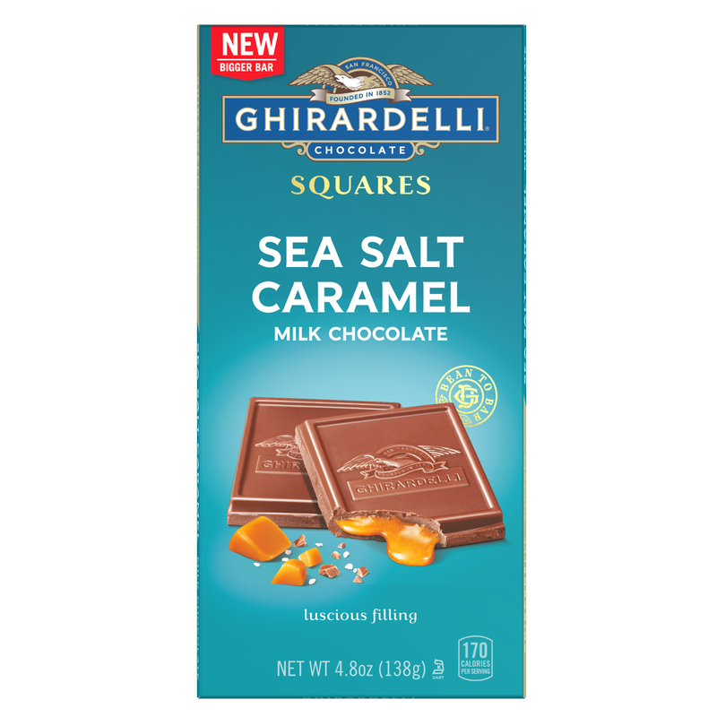 Ghirardelli Caramel Milk Chocolate Squares Bar 4.8oz